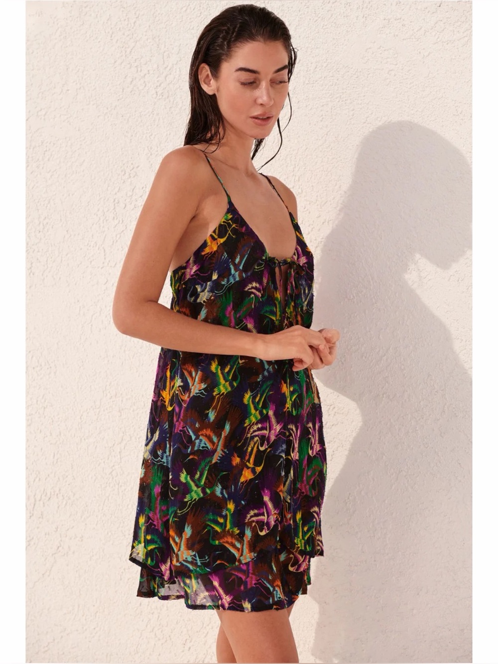 By Anthropologie Strappy Cutout Mini Dress